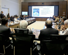 Governador Carlos Massa Ratinho Junior em reunião com os secretários. Curitiba,17/12/2019 Foto:Jaelson Lucas / AEN