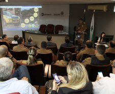O Departamento de Trânsito do Paraná (Detran-PR) junto com a Polícia Militar do Paraná (PMPR), lançaram a nova versão do Sistema Bateu Urbano e do novo Sistema Bateu Rodoviário. Foto: Ari Dias/AEN