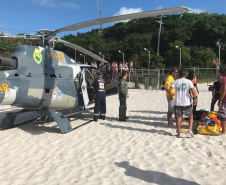 O uso do helicóptero Falcão 03 do Batalhão de Polícia Militar de Operações Aéreas (BPMOA), do Governo do Estado, salvou 13 vidas no Litoral do Paraná em sete dias, desde o início da Operação Verão Maior.
Foto: PMPR