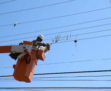Copel alerta para os perigos de pipas perto da rede elétrica.