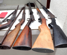 Desde 2010, foram tiradas de circulação 72,9 mil armas. Somente em 2019, foram apreendidas mais de 6,1 mil.
Foto: Divulgação/SESP