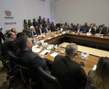 O governador Carlos Massa Ratinho Junior participa da reunião semanal com o secretariado.
Curitiba, 04-02-20.
Foto: Arnaldo Alves / AEN.