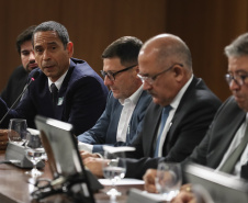Romulo Marinho Soares participou quarta-feira (05) da reunião do Conselho Nacional dos Secretários de Estado da Justiça da Cidadania, Direitos Humanos e Administração Penitenciária (Consej), em Brasília.
Foto: Marcos Corrêa/PR