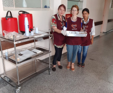 
O Paraná conquistou o primeiro lugar do Prêmio Pátria Voluntária, do Ministério da Cidadania. O Estado foi vencedor com os voluntários que atuaram no Complexo Hospitalar do Trabalhador e também na classificação geral da gincana. Foto:SESA