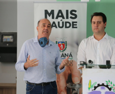 O Governador Carlos Massa Ratinho Junior visita nesta terça-feira (14/04)  as instalações do Hospital Regional de Ivaiporã que terá 104 leitos, sendo 10 reservados para Unidade de Terapia Intensiva (UTI), centro cirúrgico e enfermarias. Na foto, o Prefeito Miguel Amaral  Ivaipora, 14/04/2020 - Foto: Geraldo Bubniak/AEN