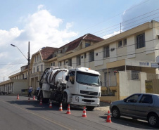 Sanepar continua desinfecção em hospitais e asilos. Foto: Sanepar