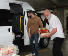 Servidores da Segurança arrecadam mais de 20 toneladas de alimentos. Foto:SESP