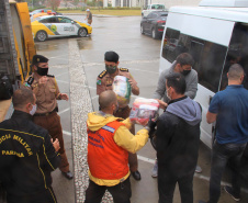 Servidores da Segurança arrecadam mais de 20 toneladas de alimentos. Foto:SESP