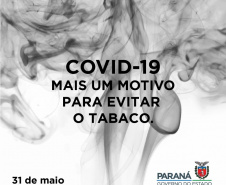 Dia Mundial sem Tabaco alerta para riscos da Covid-19 em fumantes. Foto: SESA