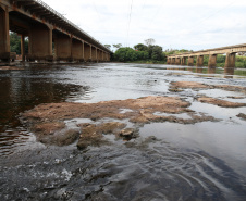 Rio Tibagi na divisa entre as cidades de Ibipora e Jataizinho no norte do Paraná.   13/05/2020 -  Foto: Geraldo Bubniak/AEN