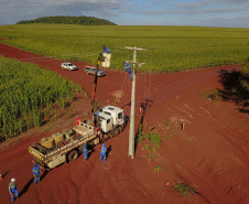 Em Serranópolis do Iguaçu e Matelândia, ainda na região Oeste, três equipes da Copel percorrem as zonas rurais diariamente para promover uma mudança história no sistema elétrico do campo. 