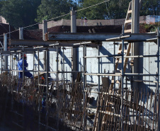 Segunda ponte de Foz do Iguaçu tem ritmo intenso de obras. Foto: José Fernando Ogura/AEN