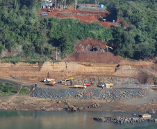 Segunda ponte de Foz do Iguaçu tem ritmo intenso de obras. Foto: José Fernando Ogura/AEN