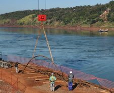 Segunda ponte de Foz do Iguaçu tem ritmo intenso de obras. Foto: José Fernando Ogura/AEN