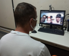 Visitas virtuais já são realidade em 43 unidades prisionais do estado. Foto:Depen