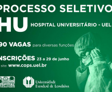UEL: abertas inscrições de PSS para contratação de 190 profissionais da saúde
