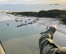 Reforço da presença da PM na Ilha do Mel inibe tráfico de drogas e invasão de áreas de proteção ambiental
. Foto:PMPR