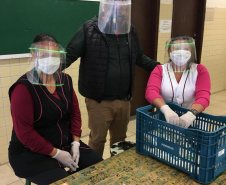 Seed envia 2 mil máscaras de acrílico para profissionais de regiões mais afetadas pela crise do Covid-19. Foto:SEED