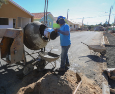 Requalificacao Urbana Reboucas - Vila Facao -  53 casas populares que estão sendo construídas pelo Governo do Paraná em Rebouças  -  Foto: Geraldo Bubniak/AEN