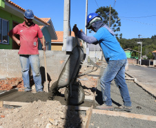 Requalificacao Urbana Reboucas - Vila Facao -  53 casas populares que estão sendo construídas pelo Governo do Paraná em Rebouças  -  Foto: Geraldo Bubniak/AEN