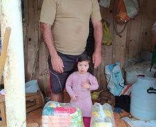 Governo distribui 20 mil cestas básicas às famílias de pessoas com deficiência em vulnerabilidade social no Paraná
. Foto:SEJUF