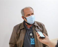 O presidente do hospital Santa Clara, senhor Luiz Giglioti em entrevista.    03/08/2020 -  Foto: Geraldo Bubniak/AEN