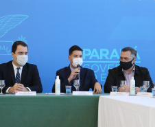 O governador Carlos Massa Ratinho Junior participa nesta quarta-feira (26), no Palácio Iguaçu, do evento que celebra um ano do programa Descomplica, iniciativa de caráter permanente do Governo do Estado para simplificar a vida dos empreendedores