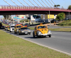 Curitiba, 29 de Agosto de 2020. Desfile de viaturas da PMPR. 
