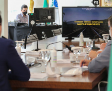 O Governador Carlos Massa Ratinho Junior apresenta, nesta segunda-feira (31), por  videoconferência  para a bancada de deputados federais do Estado, o projeto de implantação do Corredor Oeste de Exportação