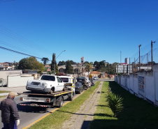 139 veículos são retirados do pátio da Delegacia de Campo Largo
. Foto:SESP