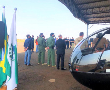 Para intensificar a segurança nas fronteiras, Polícia Civil inaugura base aérea no oeste do Paraná. Foto:SESP