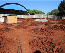 Obras de Construcao de 3 UBS - Unidade Básica de Saúde nos bairros Vila Alta, Santa Paula e Parque  Hortencia em Guaira.   06/08/2020 -  Foto: Geraldo Bubniak/AEN