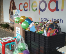 Celepar arrecada brinquedos para a campanha Paraná Piá.Foto: Celepar
