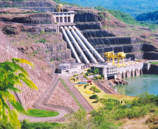 Usina Governador Ney Braga – Segredo, localizada no Rio Iguaçu em Mangueirinha
Foto: Valdenir Daniel Cavalheiro