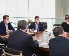 O governador Carlos Massa Ratinho Junior participa nesta segunda-feira (21) da reunião com a equipe de governo.  21/09/2020 - Foto: Geraldo Bubniak/AEN
