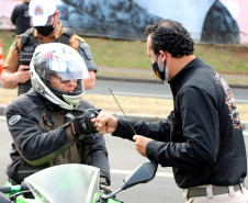 Curitiba, 22 de setembro de 2020.  Blitz educativa BPTran.