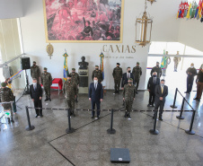 O Governador Carlos Massa Ratinho Junior recebe, nesta quinta-feira (24),  a medalha Exercito Brasileiro no Forte do Pinheirinho.  Curitiba, 24/09/2020. Foto: Geraldo Bubniak/AEN