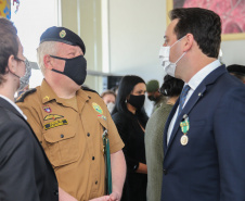 O Governador Carlos Massa Ratinho Junior recebe, nesta quinta-feira (24),  a medalha Exercito Brasileiro no Forte do Pinheirinho.  Curitiba, 24/09/2020. Foto: Geraldo Bubniak/AEN