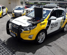 O Departamento de Estradas de Rodagem do Paraná (DER/PR), entregou cinco novas viaturas à Polícia Rodoviária Estadual. A entrega foi terça-feira (27), durante cerimônia que comemorou os 56 anos de atividades do batalhão. Foto:DER