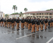 A Polícia Militar comemorou nesta quinta-feira (19), em todo Estado, o Dia da Bandeira. Nas unidades da Capital e do Interior foi feita a cerimônia alusiva com a incineração da Bandeira Nacional, sendo substituída por outra nova. Foto: SESP