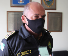 Curitiba, 19 de novembro de 2020. Dia da Bandeira. Foto: Entrevista Cel Hudson, Sub Comandante Geral da Policia Militar do Estado do Parana.