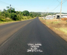 Rodovia do sudoeste recebe melhorias em trecho de 25,8 quilômetros.PRC-158. Foto:DER