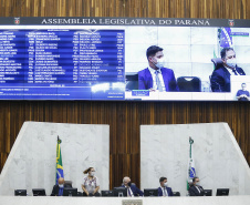 Governador Carlos Massa Ratinho Junior na Assembleia Legislativa do Estado do Paraná  -  Curitiba, 02/02/2021  -  Foto: Jonathan Campos/AEN