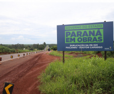 Entrega da primeira parte da duplicação da PR-323 entre Doutor Camargo e Paiçandu, na região Noroeste. O investimento por parte do Governo do Estado em toda a obra é de R$ 78,7 milhões. 11/02/2021 - Foto: Geraldo Bubniak/AEN