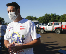 O governador Carlos Massa Ratinho Junior participou nesta quarta-feira (17) da largada oficial do 27º Rally Transparaná, uma das maiores competições off-road da América Latina, no Parque Nacional do Iguaçu, em Foz do Iguaçu. 