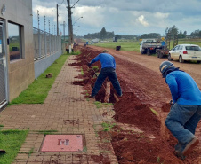 A Sanepar deve concluir, na próxima semana, a obra de interligação de uma rede de grande diâmetro, chamada anel, que irá incrementar em 38% a produção de água atual de Sabáudia, prejudicada pela estiagem prolongada.Foto: Sanepar