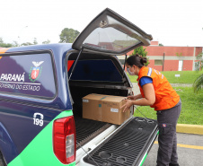 A Mondelez Brasil  faz a entrega de Kits Covid e de mascaras de proteçao para a Defesa Civil 24/03/2021 - Foto: Geraldo Bubniak/AEN