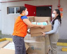 A Mondelez Brasil  faz a entrega de Kits Covid e de mascaras de proteçao para a Defesa Civil 24/03/2021 - Foto: Geraldo Bubniak/AEN