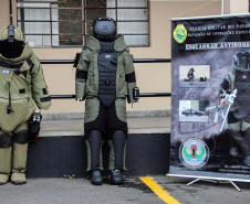 Curitiba, 26 de março de 2021. Entrega de Equipamento ao Esquadrão Antibomba - BOPE