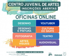 O Centro Juvenil de Artes Plásticas (CJAP) inicia seu ano letivo de 2021 com uma nova leva de oferta de oficinas. Além dos tradicionais cursos de Teatro, Audiovisual, Desenho e Pintura, Artes Visuais e Fotografia, dessa vez a grade conta com os inéditos Cultura do Skate e Youtuber, voltados para interesses e demandas atuais dos jovens. -  Curitiba, 31/03/2021  -  Foto: Divulgação CJAP